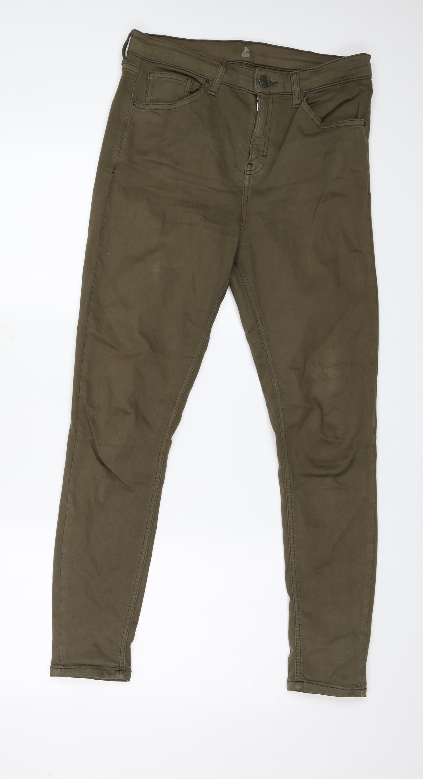 Topshop Womens Green   Skinny Jeans Size 30 L27 in