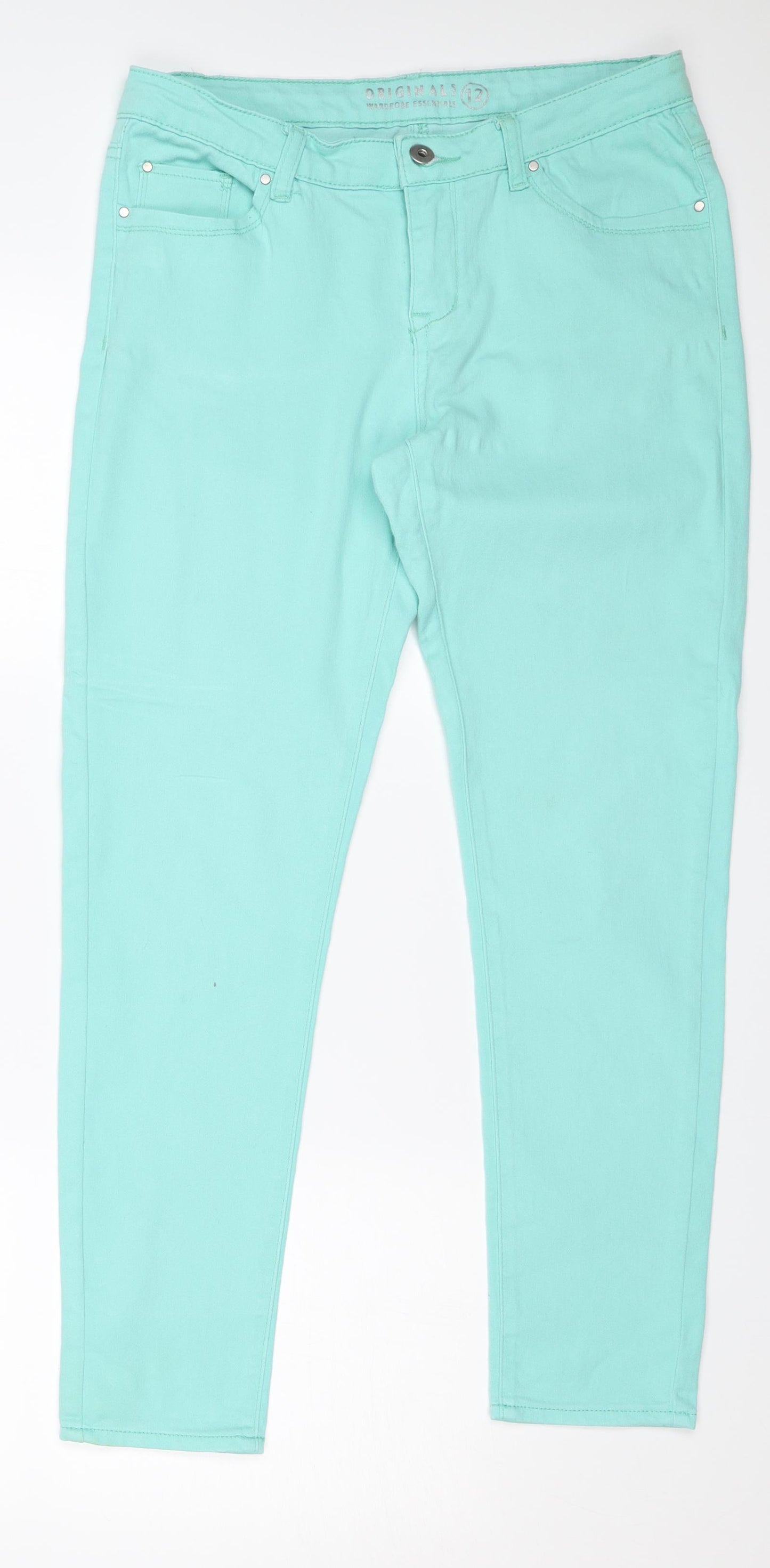 Originals Womens Green   Skinny Jeans Size 12 L27 in