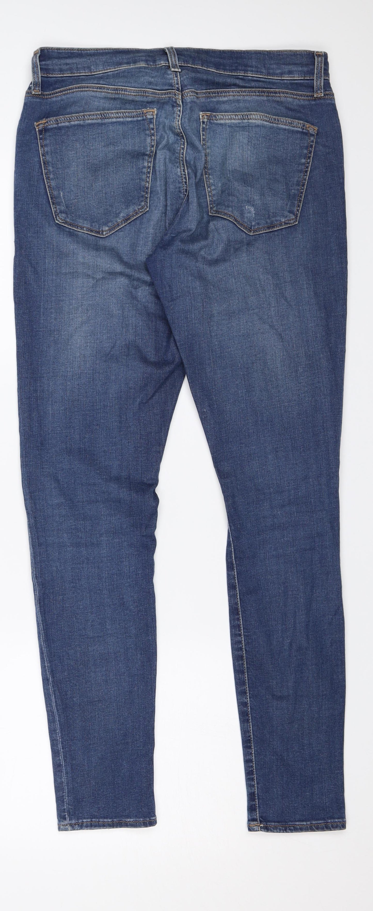 Topshop Womens Blue  Denim Skinny Jeans Size 28 L27 in