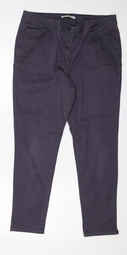 George Womens Purple   Straight Jeans Size 14 L26 in