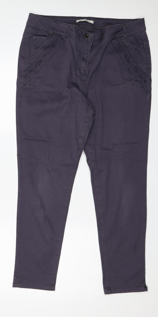 George Womens Purple   Straight Jeans Size 14 L26 in