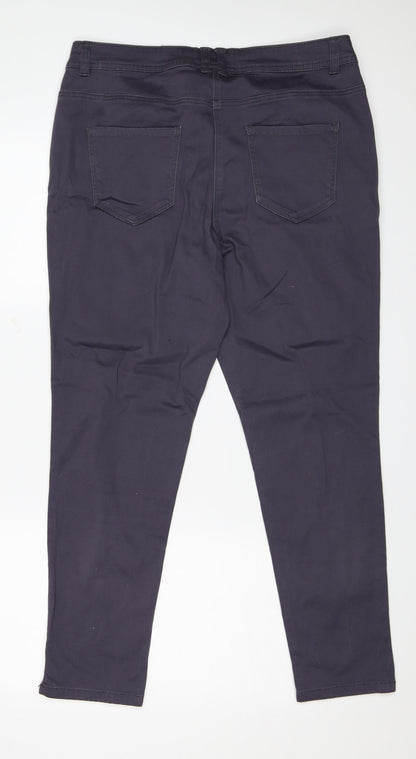 George Womens Purple   Straight Jeans Size 14 L26 in