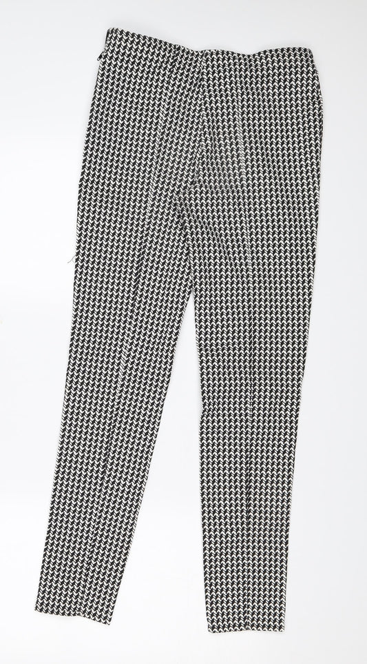 Atmosphere Womens Black Argyle/Diamond  Trousers  Size 8 L28 in