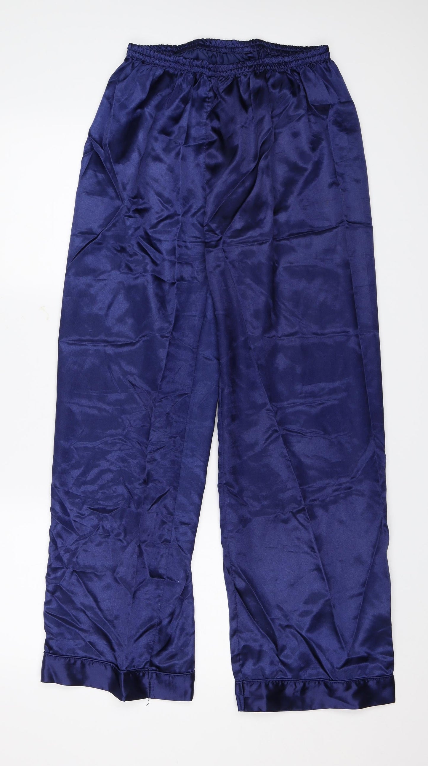 Preworn Womens Blue Solid  Capri Pyjama Pants Size 10