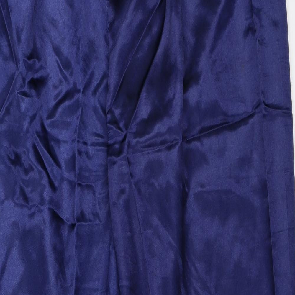 Preworn Womens Blue Solid  Capri Pyjama Pants Size 10