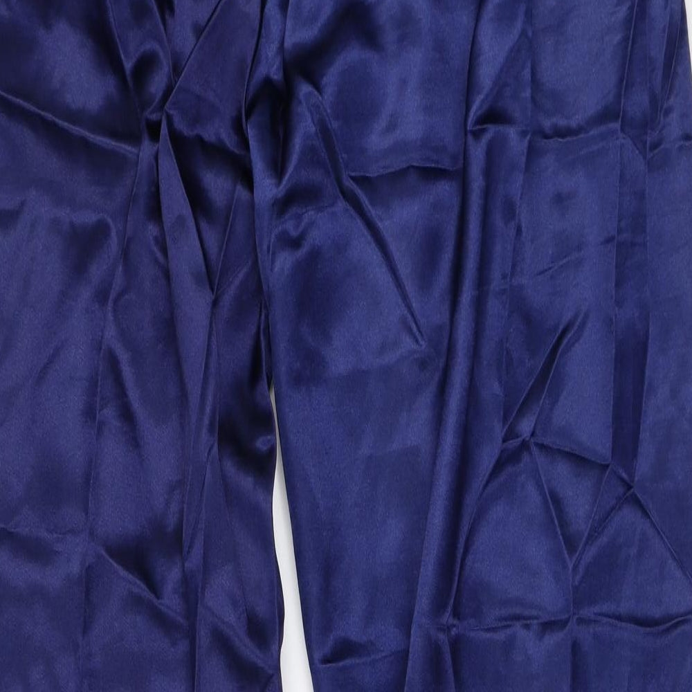 Preworn Womens Blue Solid  Capri Pyjama Pants Size 10