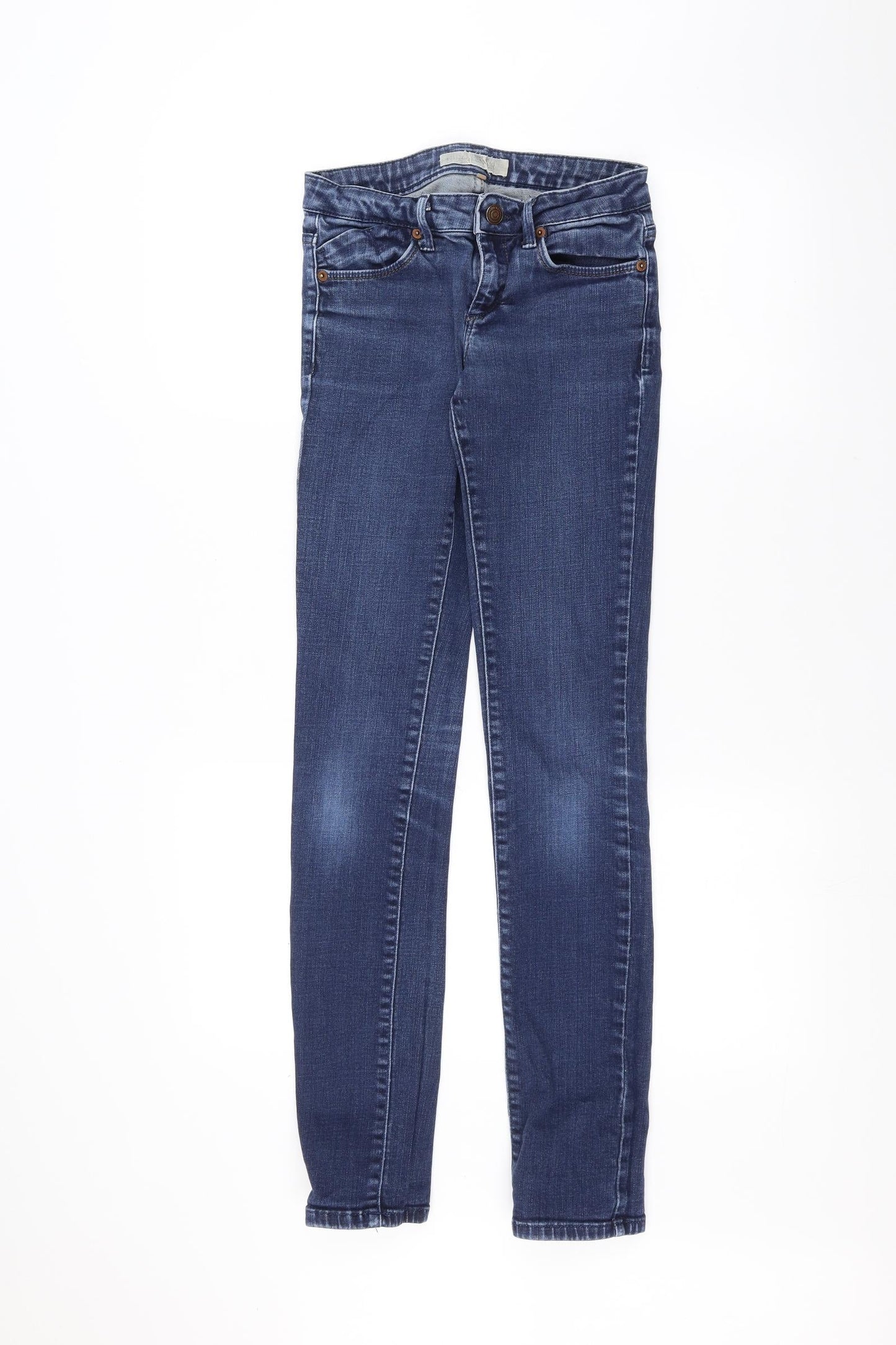 Topshop Womens Blue  Denim Skinny Jeans Size 25 L32 in