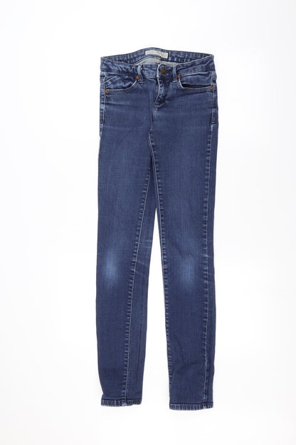 Topshop Womens Blue  Denim Skinny Jeans Size 25 L32 in