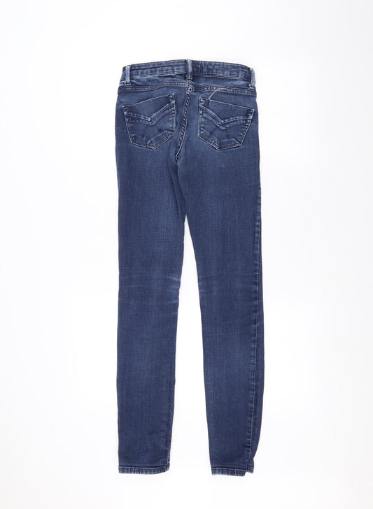 Topshop Womens Blue  Denim Skinny Jeans Size 25 L32 in