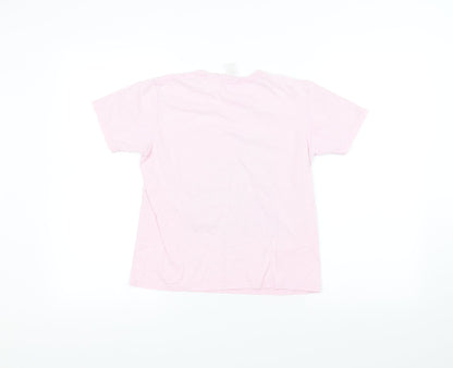 Gilden Girls Pink   Basic T-Shirt Size L