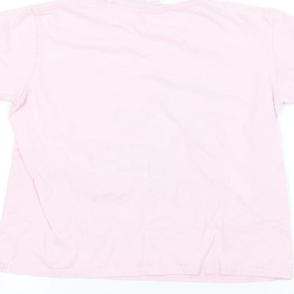 Gilden Girls Pink   Basic T-Shirt Size L