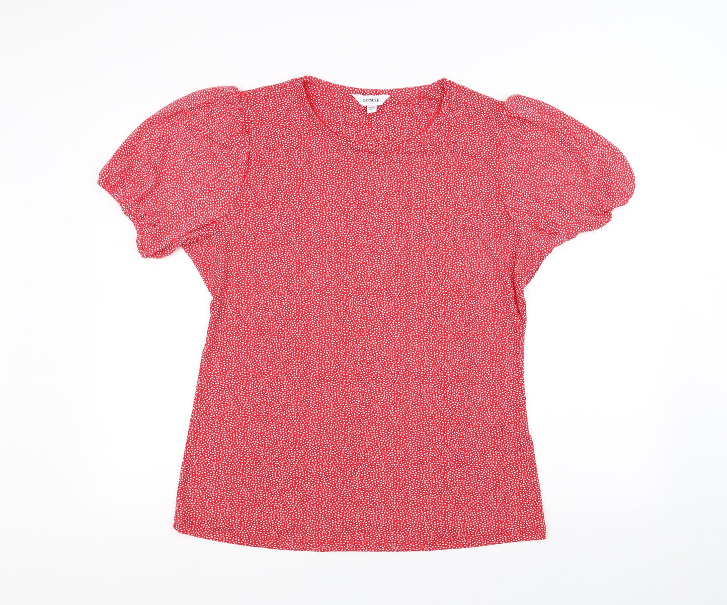 Capsule  Womens Red Polka Dot  Basic T-Shirt Size 16