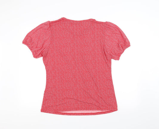 Capsule  Womens Red Polka Dot  Basic T-Shirt Size 16