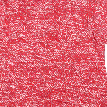 Capsule  Womens Red Polka Dot  Basic T-Shirt Size 16