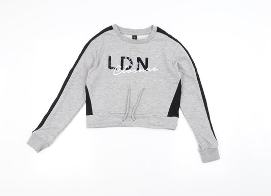 closure Boys Grey   Pullover Jumper Size 12-13 Years