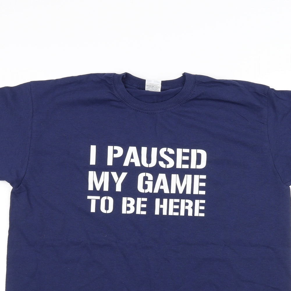 Fruit of the Loom Girls Blue   Basic T-Shirt Size 12-13 Years  - Gaming
