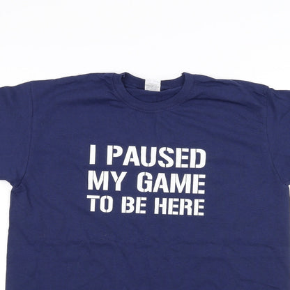 Fruit of the Loom Girls Blue   Basic T-Shirt Size 12-13 Years  - Gaming