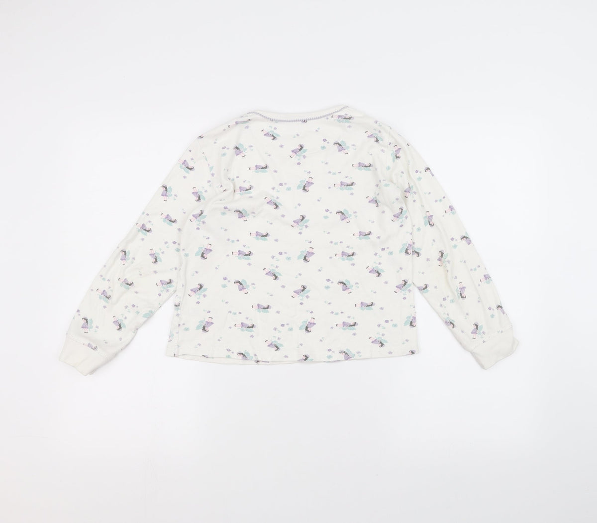 Lily & dan Girls White   Basic T-Shirt Size 9-10 Years