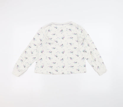 Lily & dan Girls White   Basic T-Shirt Size 9-10 Years