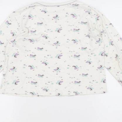 Lily & dan Girls White   Basic T-Shirt Size 9-10 Years
