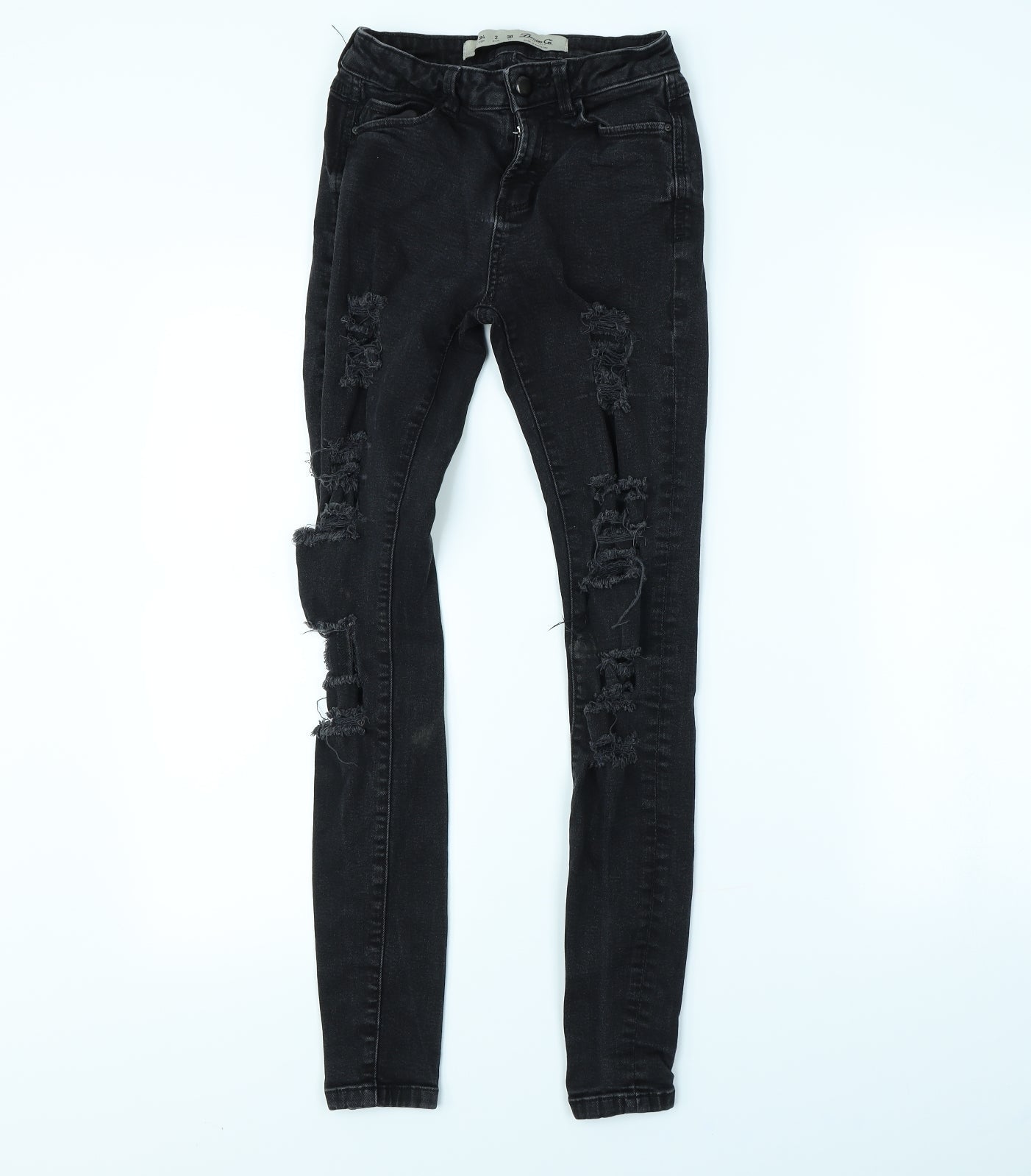 Denim & Co. Womens Black   Skinny Jeans Size 6 L29 in