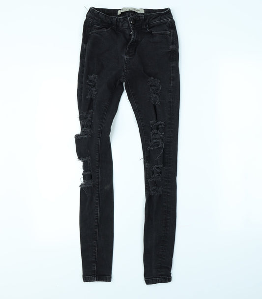 Denim & Co. Womens Black   Skinny Jeans Size 6 L29 in