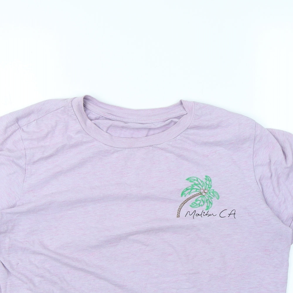 George Womens Purple   Cropped T-Shirt Size 16
