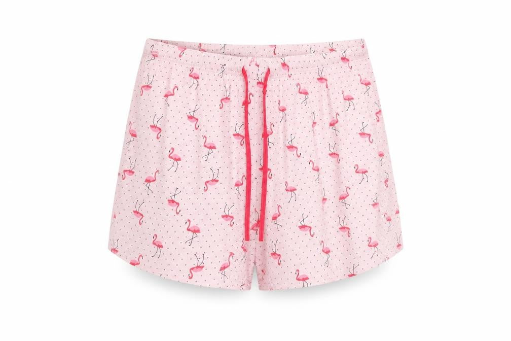 Croft & Barrow Womens Pink Animal Print  Bermuda Shorts Size L - Flamingo