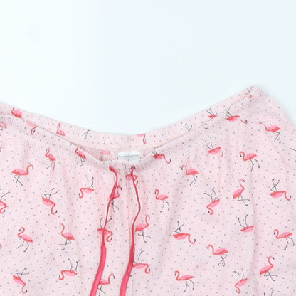 Croft & Barrow Womens Pink Animal Print  Bermuda Shorts Size L - Flamingo