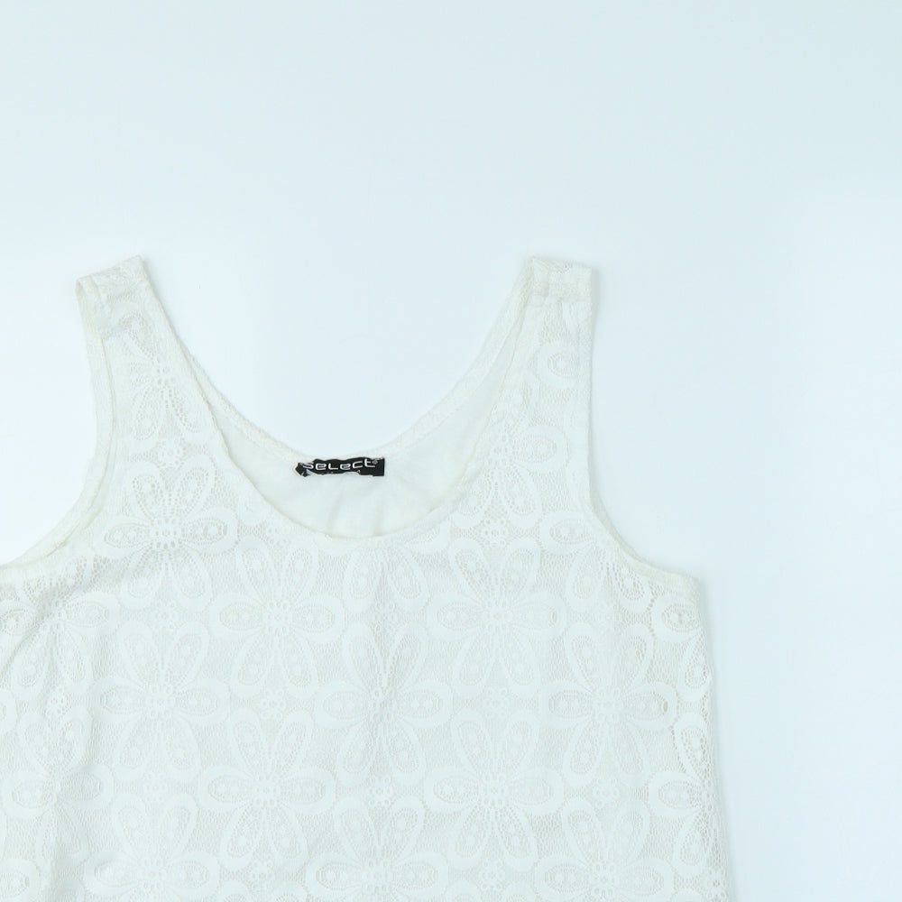 Womens UK Size 12 Select White Basic Tank