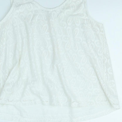 Womens UK Size 12 Select White Basic Tank