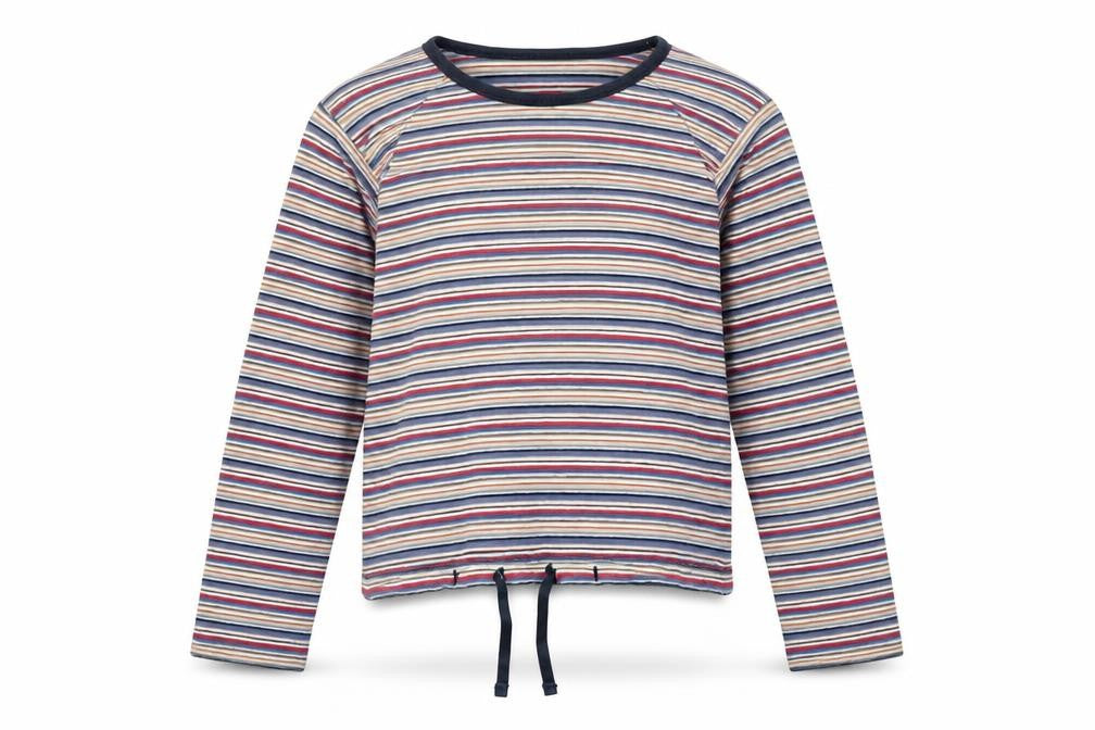 Next Girls Blue Striped  Basic T-Shirt Size 4 Years