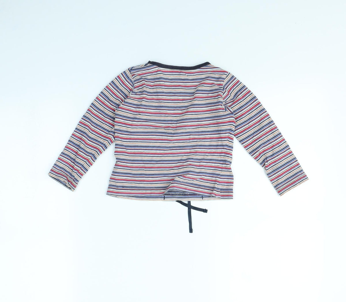 Next Girls Blue Striped  Basic T-Shirt Size 4 Years