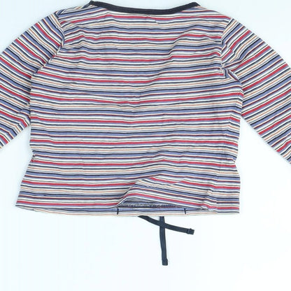 Next Girls Blue Striped  Basic T-Shirt Size 4 Years