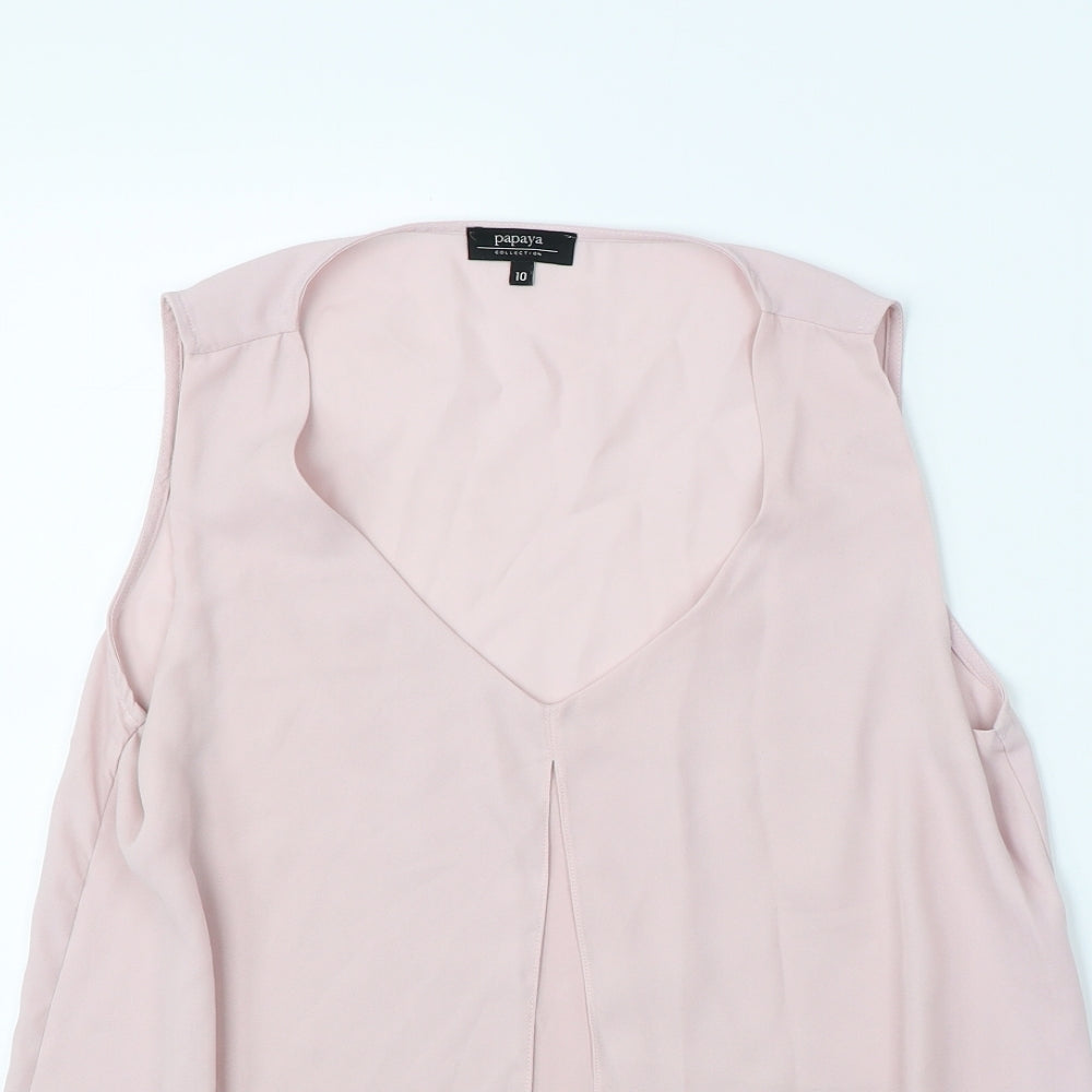 Papaya Womens Pink   Basic Tank Size 10