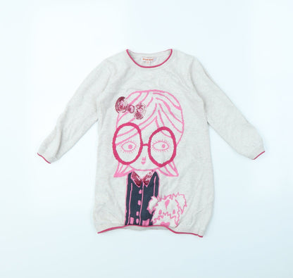 Blue Zoo Girls Beige   Jumper Dress  Size 3 Years