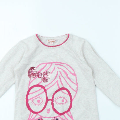 Blue Zoo Girls Beige   Jumper Dress  Size 3 Years