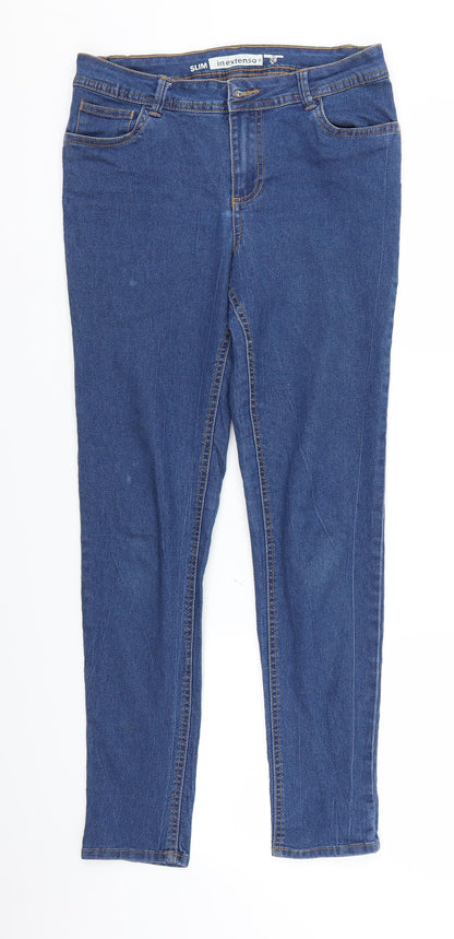 Womens UK Size 28 in In Extenso Regular Fit Straight Blue Jeans