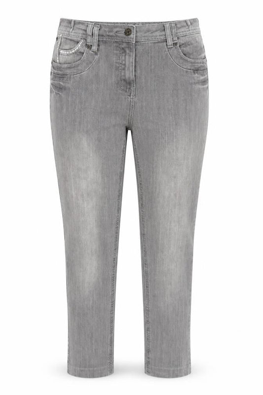 Womens UK Size 12 M&Co Regular Fit Skinny Grey Jeans
