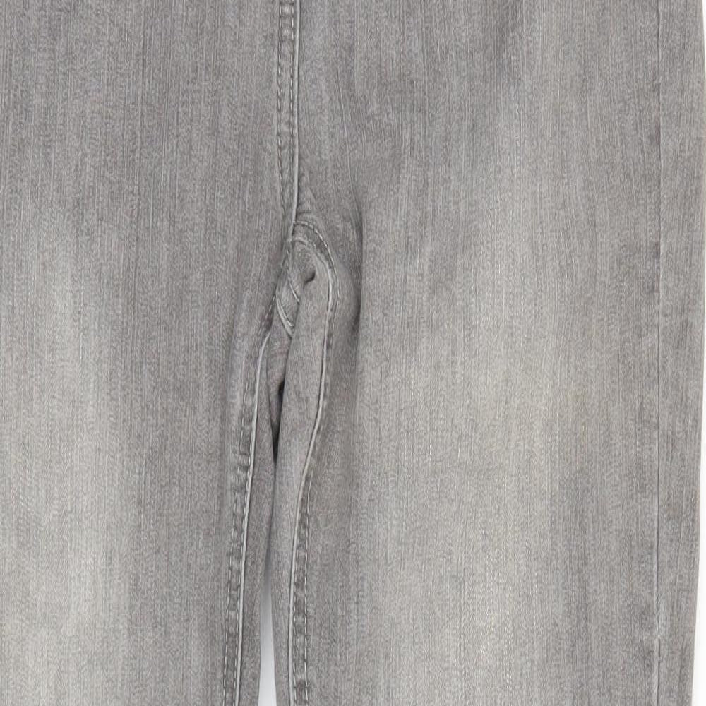 M&Co Womens Grey  Denim Skinny Jeans Size 12 L26 in