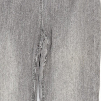 M&Co Womens Grey  Denim Skinny Jeans Size 12 L26 in