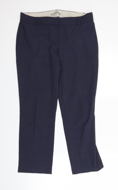 Womens UK Size 12 Marks and Spencer Regular Fit  Blue Trousers