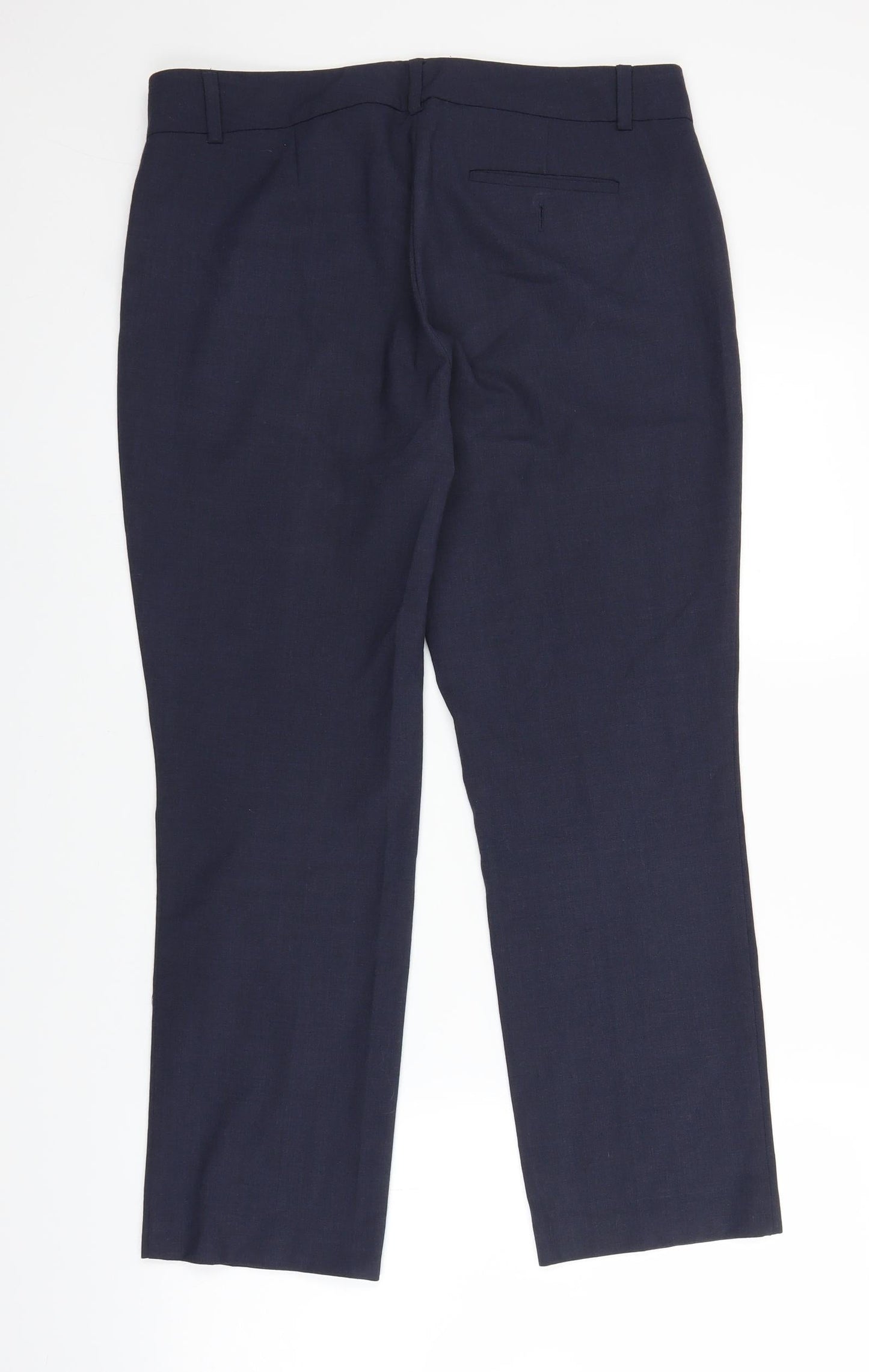 Womens UK Size 12 Marks and Spencer Regular Fit  Blue Trousers