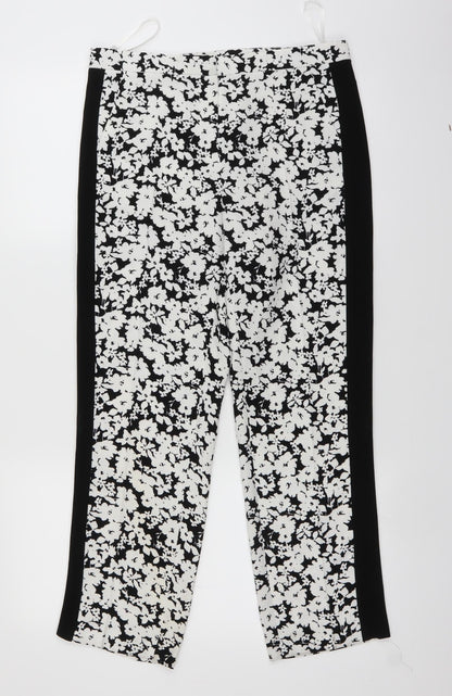 Reggie Design Womens White Floral  Trousers  Size 30 in L26 in