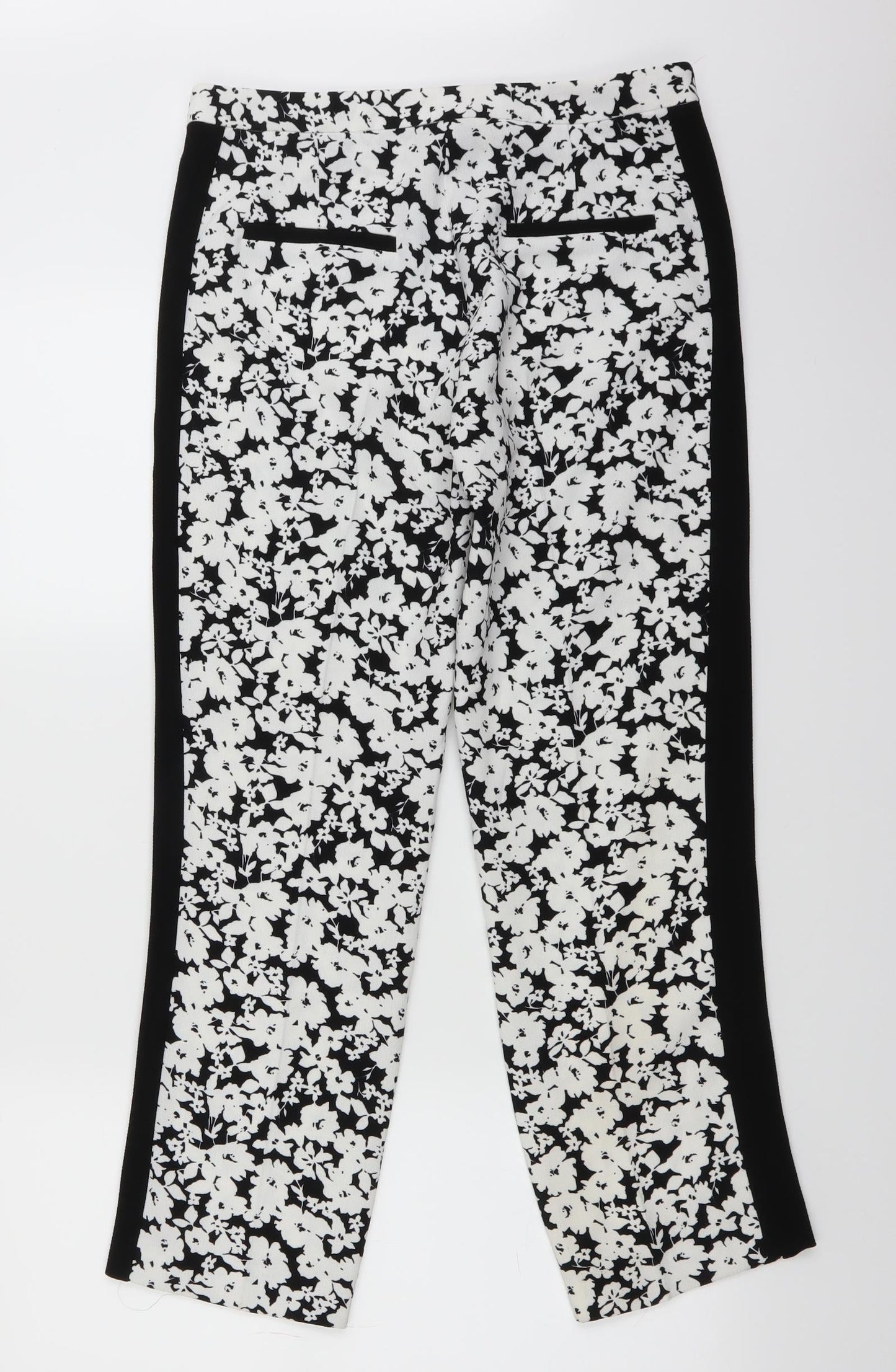 Reggie Design Womens White Floral  Trousers  Size 30 in L26 in