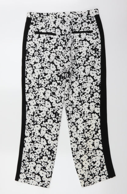 Reggie Design Womens White Floral  Trousers  Size 30 in L26 in