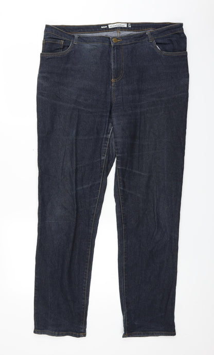 Womens UK Size 36 in In Extenso Regular Fit Straight Blue Jeans