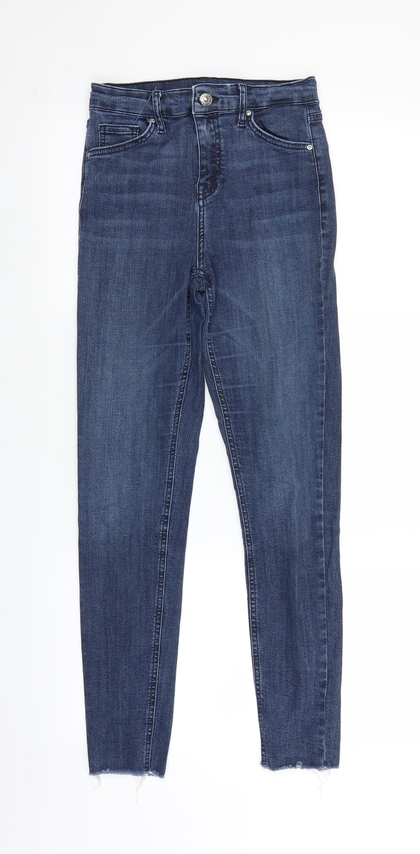Topshop Womens Blue  Denim Straight Jeans Size 24 in L25 in