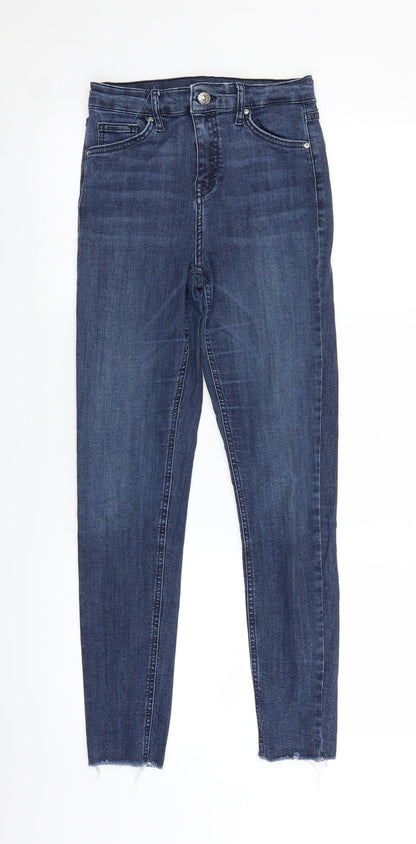 Topshop Womens Blue  Denim Straight Jeans Size 24 in L25 in