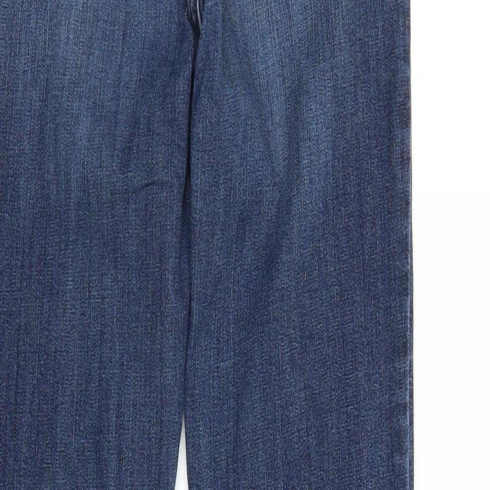 Topshop Womens Blue  Denim Straight Jeans Size 24 in L25 in